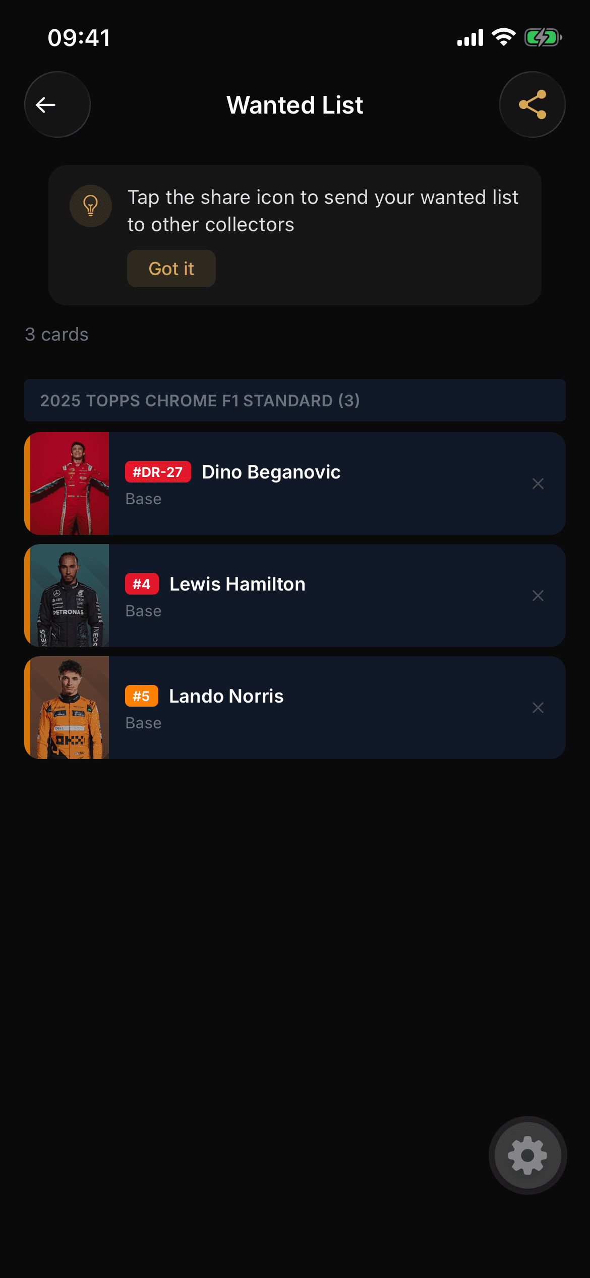 One-Tap Wanted List